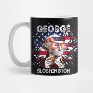 George Sloshington Washington 4th of July Men Funny American Mug